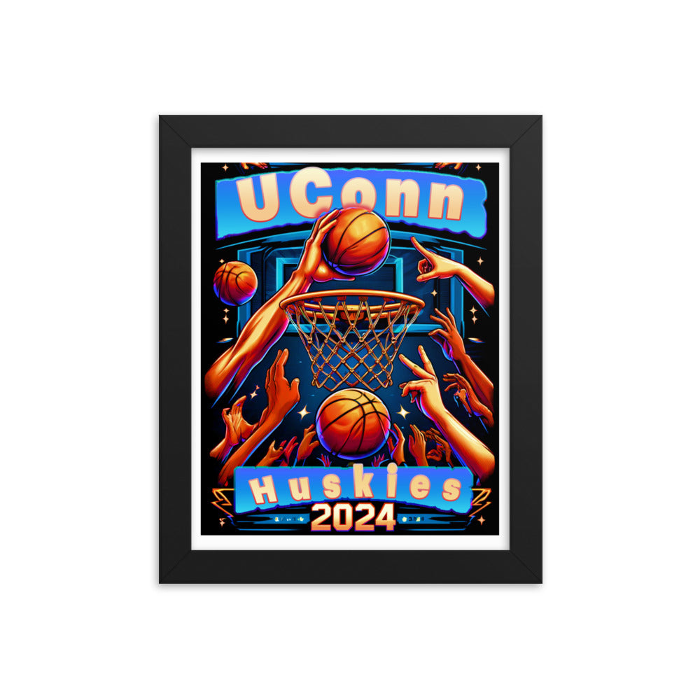 Uconn Huskies 2024 Team For Men Framed photo paper poster