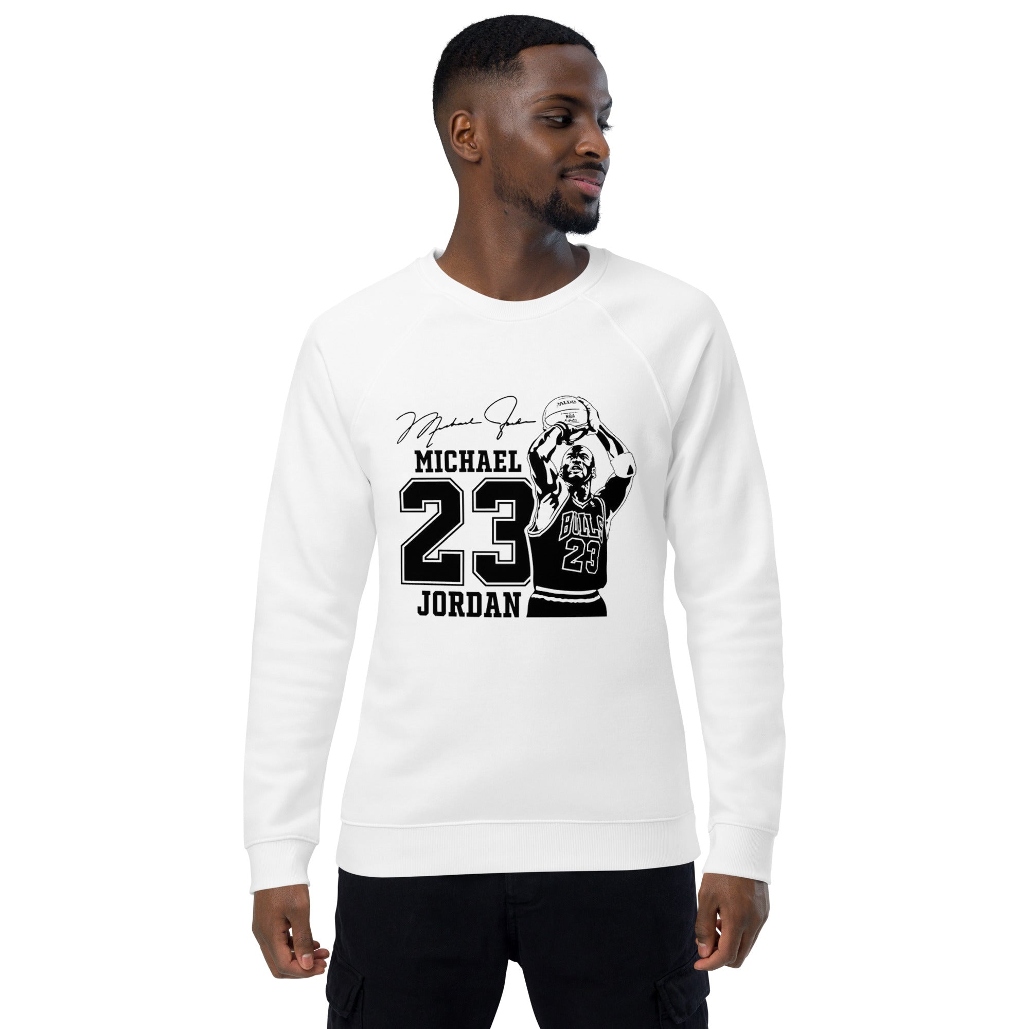 Basket Ball Player Unisex organic raglan sweatshirt
