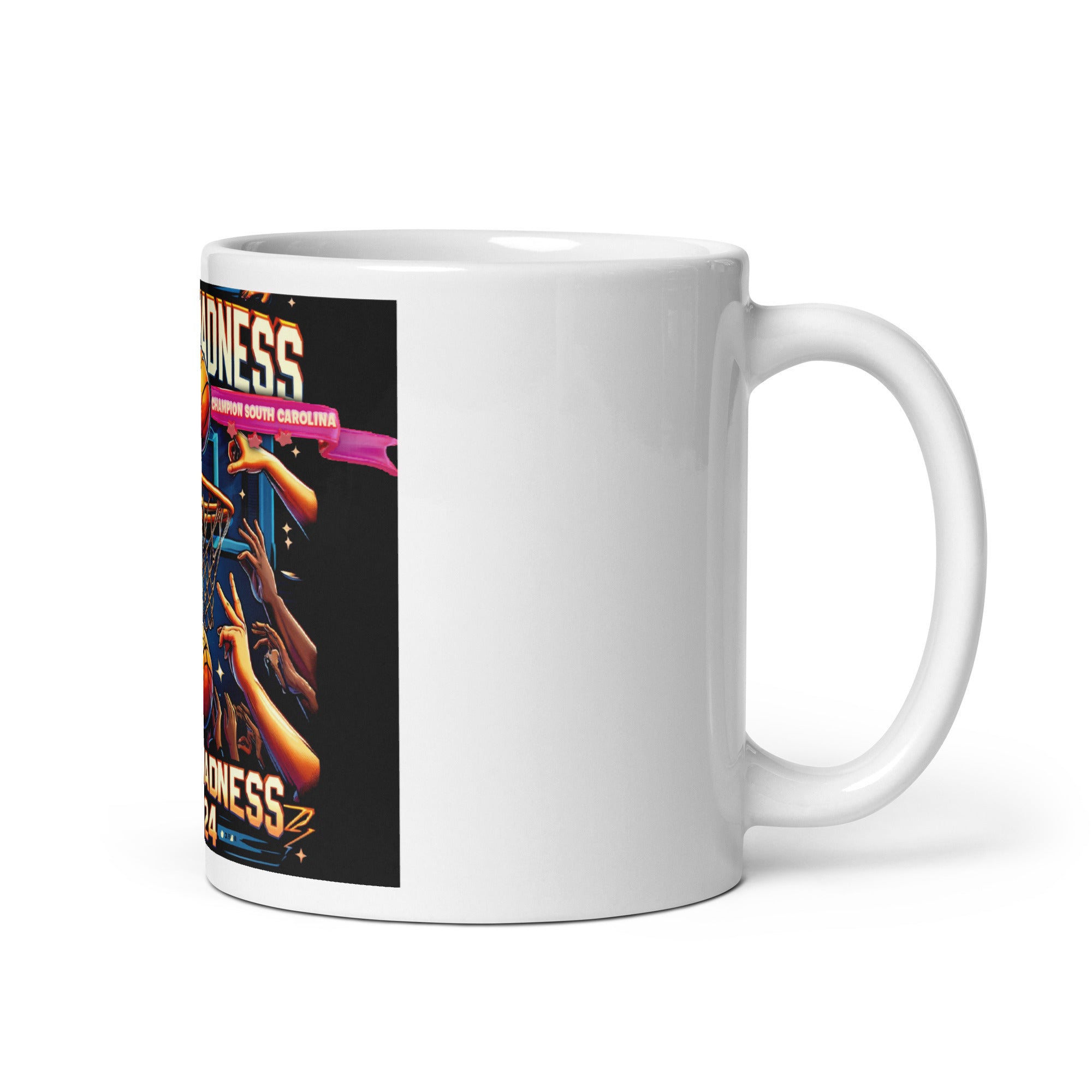 Merch Madness Dunk Madness 2024 White glossy mug